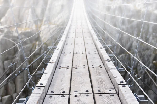 Trift Bridge, the longest 170m pedestrian-only suspension bridge — Stock Photo, Image