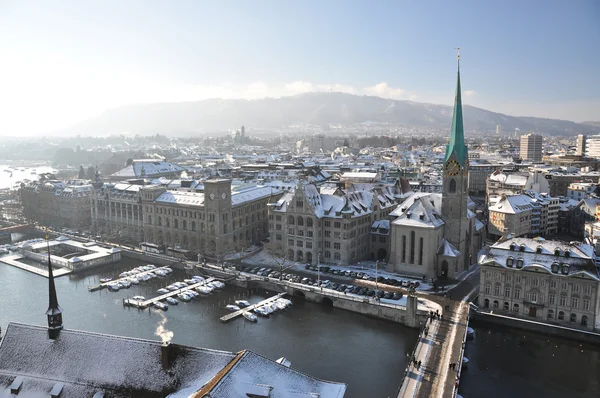 Χειμερινή άποψη της Ζυρίχης — Φωτογραφία Αρχείου