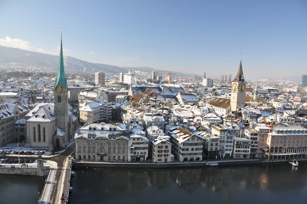Vista de invierno de Zurich —  Fotos de Stock