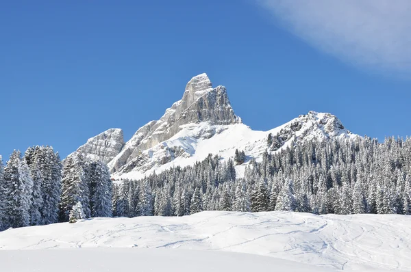 Braunwald, berühmtes Schweizer Skigebiet — Stockfoto