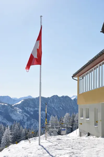 Pizol, beroemde Zwitserse Ski resort — Stockfoto