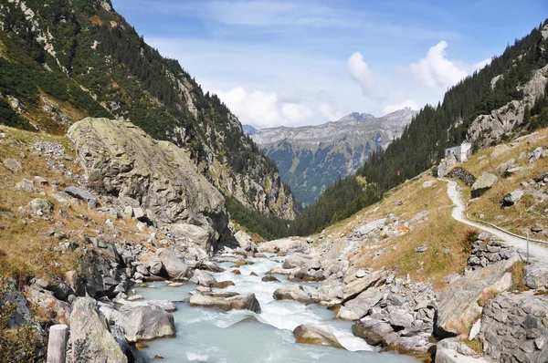 Mointain rivier in berner oberland regio van Zwitserland — Stockfoto