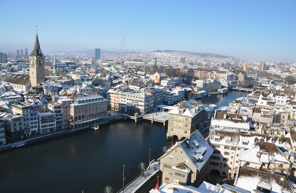 Winter view of Zurich — Stock Photo, Image