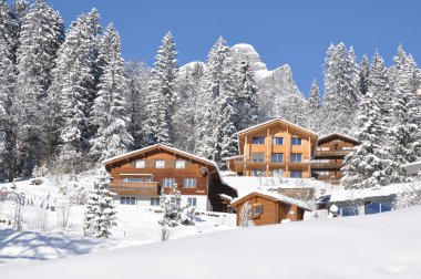 Majestic alpine görünümü. İsviçre
