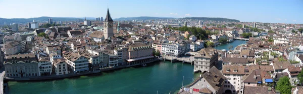 Panoráma, Zürich belvárosa — Stock Fotó