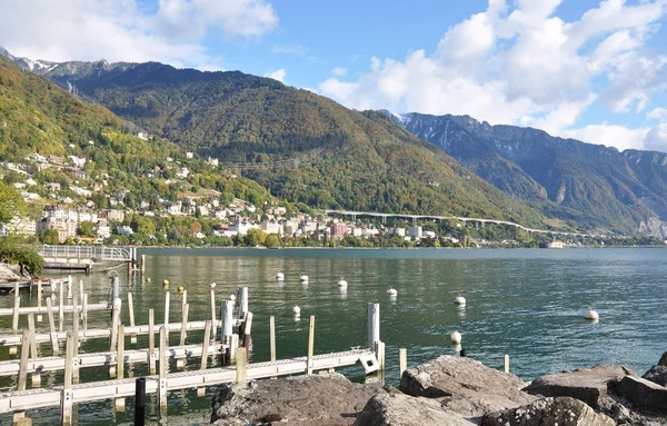 Montreux, lago di Ginevra, Svizzera — Foto Stock