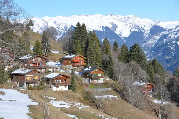Jaro ve švýcarských Alpách — Stock fotografie