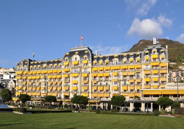 Luxury hotel in Montreux, Switzerland — Stock Image Luxury hotel in Montreux, Switzerland Stock Image