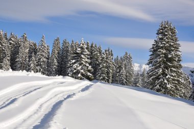 Majestic alpine sahne. braunwald, İsviçre