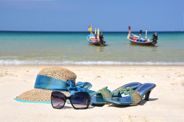 plaj sahnesi. Phuket Island, Tayland