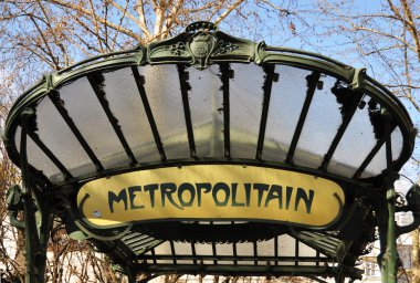Retro metropolitain işareti Paris