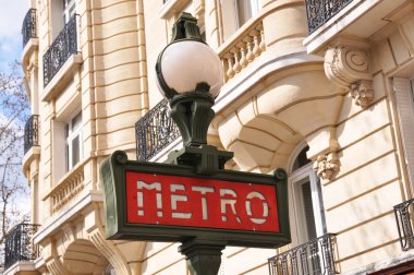 Retro metro (Metro) işareti de Paris