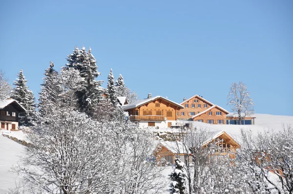 Swiss holiday cottages — Stock Photo, Image