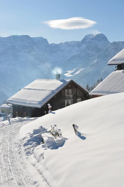 Braunwald, célèbre station de ski suisse — Photo