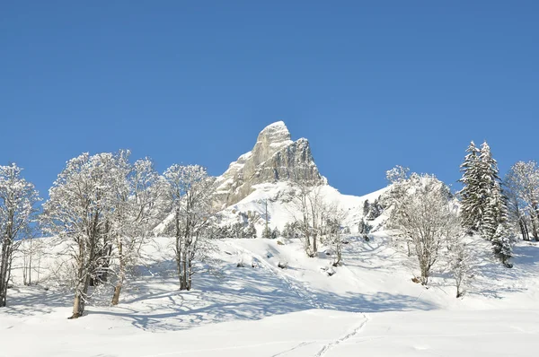 Braunwald, berühmtes Schweizer Skigebiet — Stockfoto