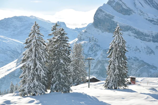 Braunwald, beroemde Zwitserse Ski resort — Stockfoto