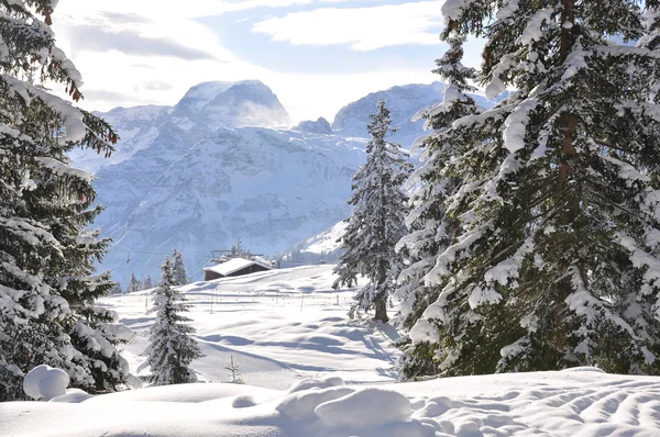 Альпийский пейзаж, Браунвальд, Швейцария — стоковое фото