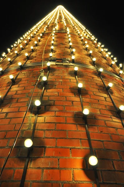 Decorated brick pipe — Stock Photo, Image