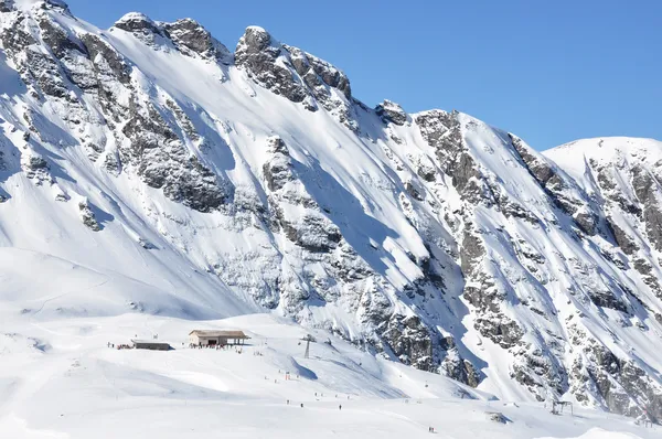 Pizol, berühmtes Schweizer Skigebiet — Stockfoto