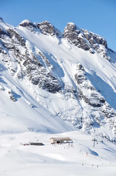 Pizol, відомого швейцарського гірськолижного курорту — стокове фото