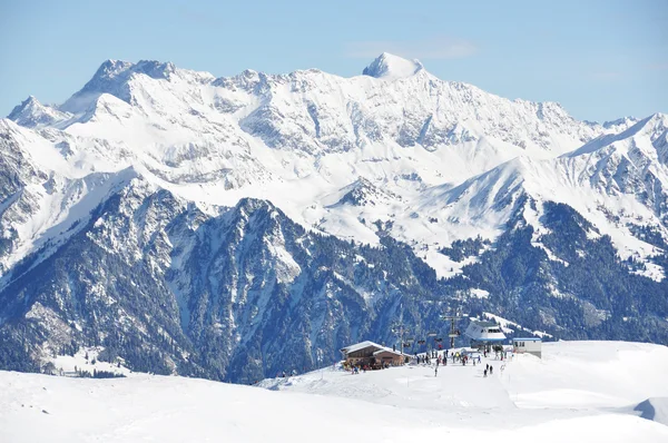 Pizol, beroemde Zwitserse Ski resort — Stockfoto