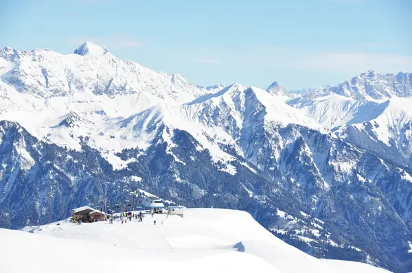 Pizol，著名的瑞士滑雪度假村 — 图库照片