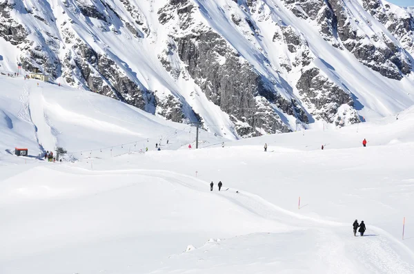 Pizol, słynnej szwajcarskiej ośrodek narciarski — Zdjęcie stockowe