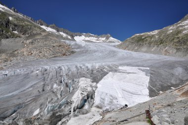 İsviçre Furka Pass buzul erime