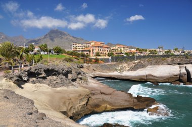 Rocky coast of Costa Adeje.Tenerife island, Canaries clipart
