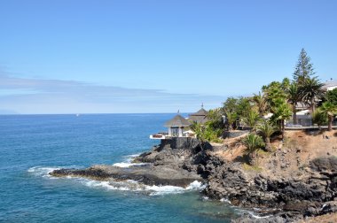 okyanus tarafında Restoran. Tenerife, Kanarya Adaları
