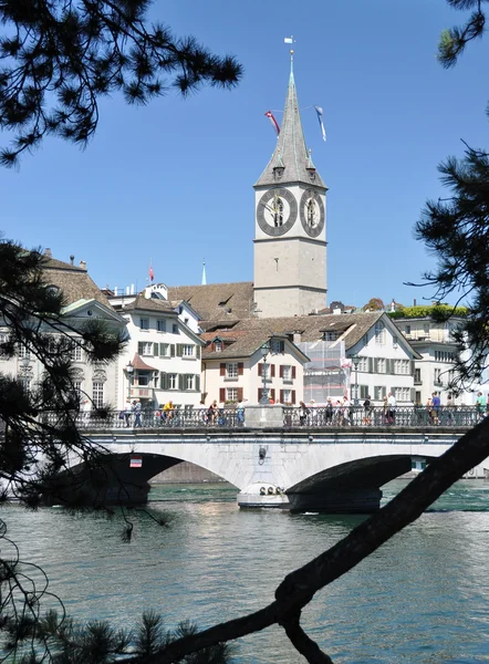 Gereja St. Peter di Zurich — Stok Foto