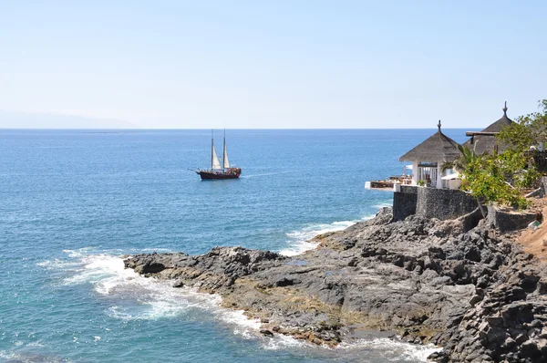 Oceaan kant restaurant. Tenerife, Canarische eilanden — Stockfoto