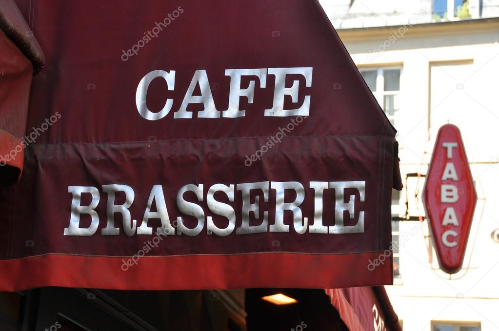 Awning of a Parisian cafe