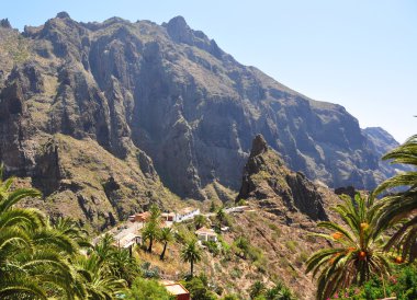 adanın tenerife, Kanarya Adaları dağlarda masca Köyü