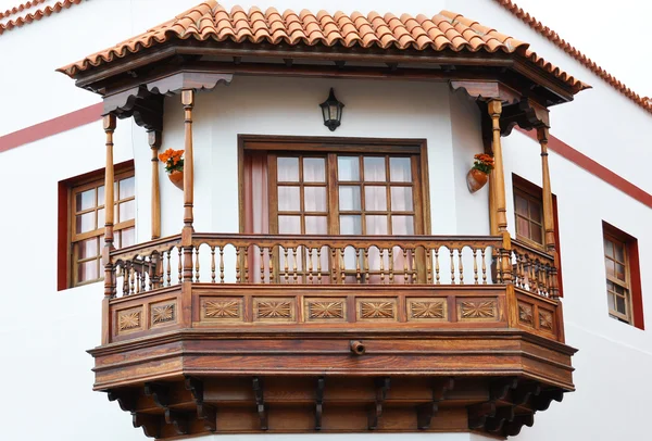 Traditional Spanish balcony. Garachico, Tenerife, Canaries — Stock Photo, Image