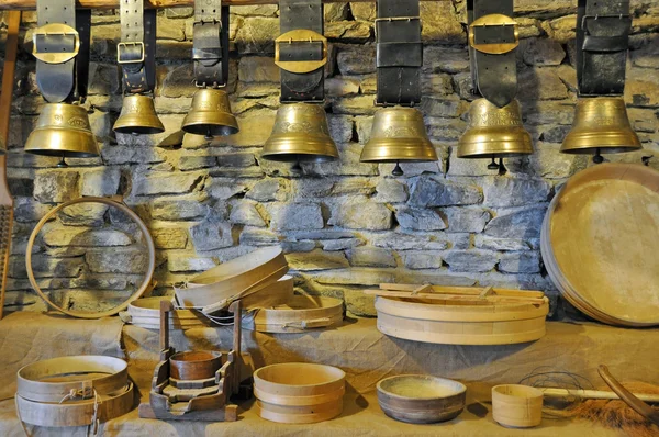 Traditional Swiss cow bells — Stock Photo, Image