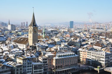 Zürih'in kış görünümü