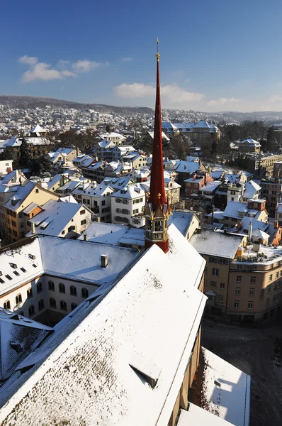 チューリッヒの冬景色 — ストック写真