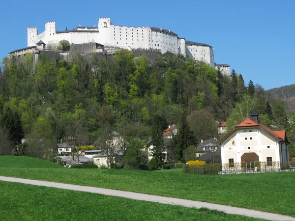 잘츠부르크, 오스트리아에서 호엔잘츠부르크 요새 — 스톡 사진