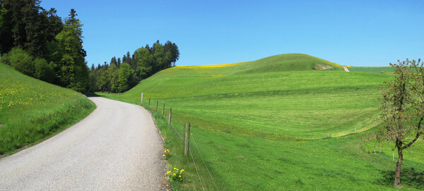 Scenic hills in Emmental region, Switzerland