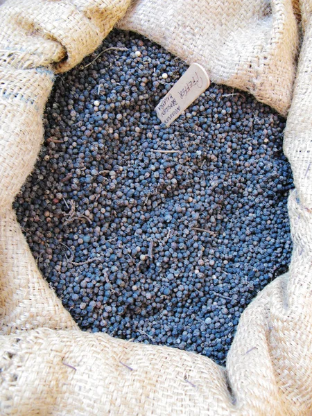Saco de pimenta preta — Fotografia de Stock