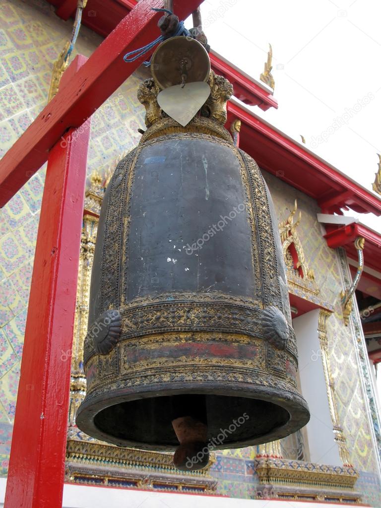 Ceremonial bells in Wat Arun Temple of Dawn in Bangkok