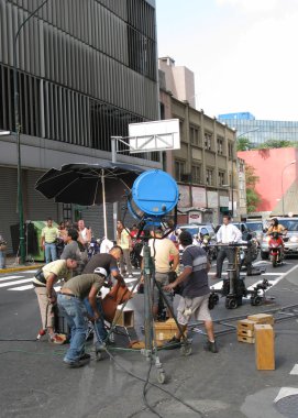 ticari bir klip yapma. Caracas, venezuela, Haziran 2008