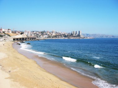 Pasifik sahil yakınında vina del mar, Şili