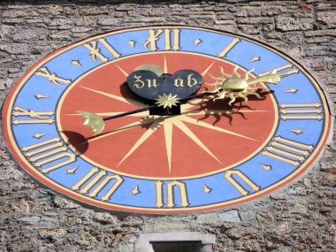 eski bir saat. Lucerne, İsviçre