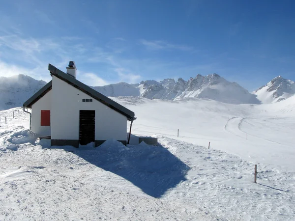 Rescue station in Pizol, famous Swiss skiing resort — Stock Photo, Image