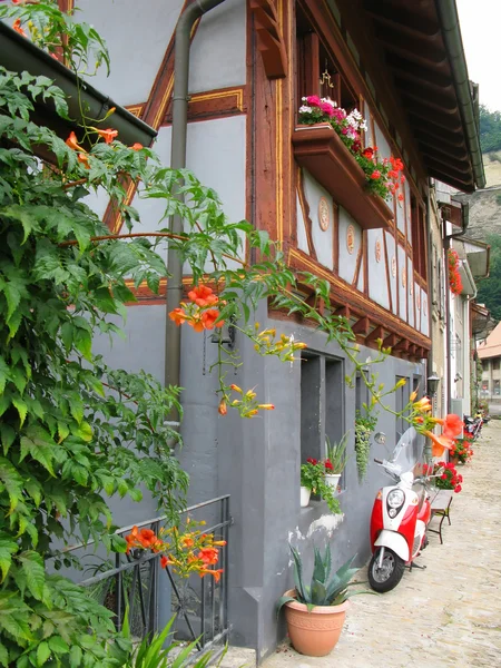 Wall of an old house in Fribourg, Switzerland — Stock Photo, Image