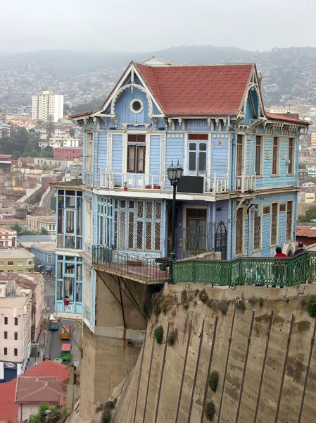 Famosa casa in collina a Valparaiso, Cile — Foto Stock