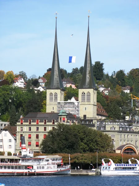 Hof church in Lucerne, Switzerland — Stock Photo, Image