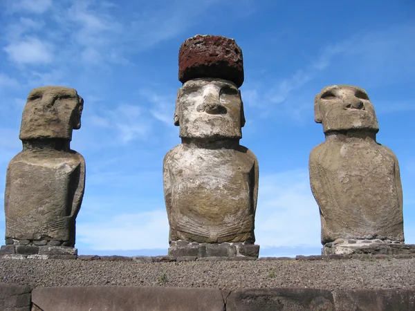Ahu Tongariki. Moais of Easter Island — Stock Photo, Image